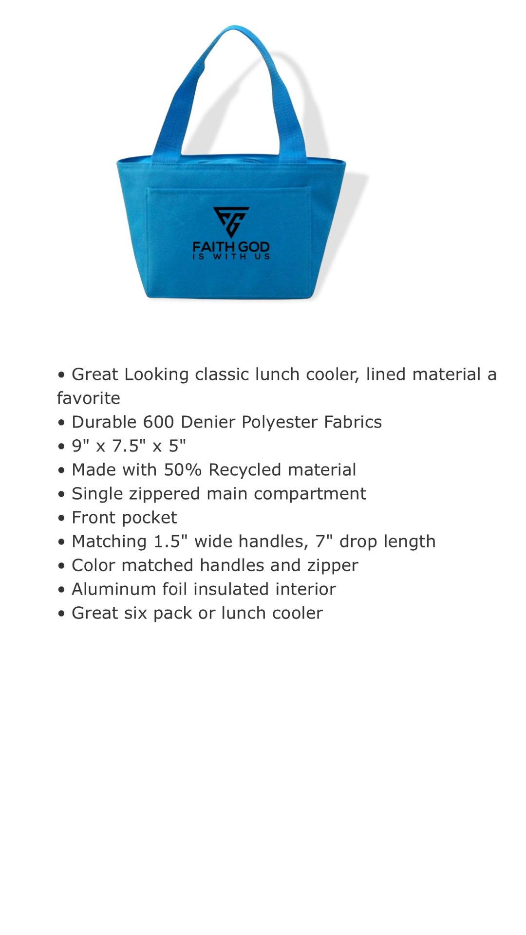 Blue Messenger Lunch Bags